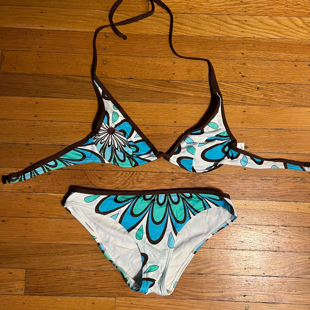 Retro print bikini